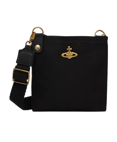 Vivienne Westwood Jones Zippered Crossbody Bag In Black