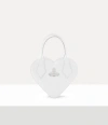 Vivienne Westwood Josephine Heart Crossbody Mini Croc-embossed White In White