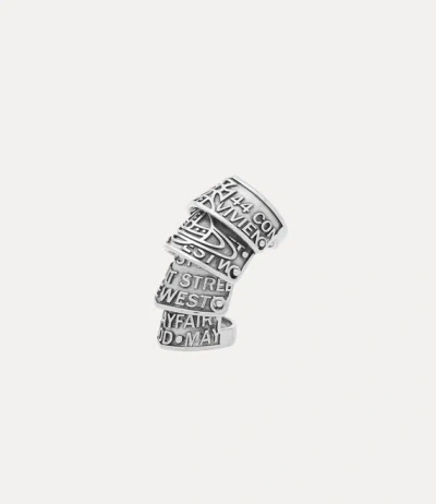 Vivienne Westwood Josephus Ring Antique-platinum Antique-platinum Unisex In Silver