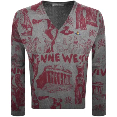 Vivienne Westwood Julian V Neck Jumper Grey