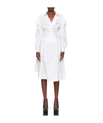 Vivienne Westwood Kate Medium Length Dress In White