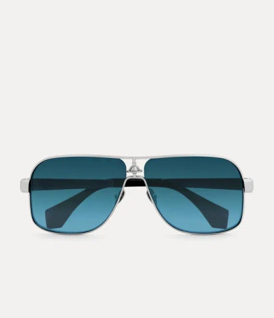 Vivienne Westwood Keith Sunglasses Stainless Grey  Men In Gray