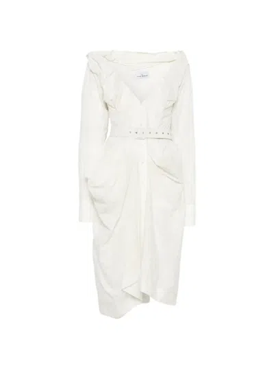 Vivienne Westwood Kendall Belted Midi Dress In White