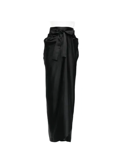 Vivienne Westwood Kendall Tie Wrap Maxi Skirt In Black
