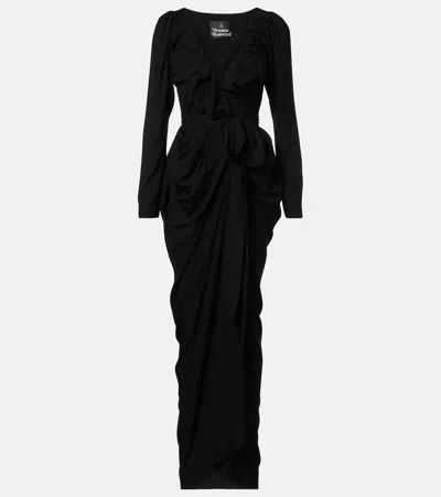 Vivienne Westwood Kendall Wrap Dress In Black