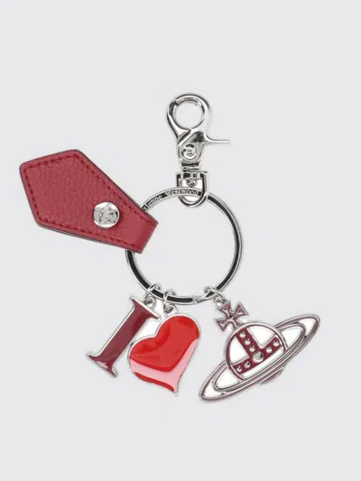Vivienne Westwood Portachiavi I Love Orb  In Ottone Smaltato