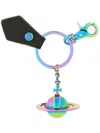 Vivienne Westwood Keychain "3d Orb" In Black