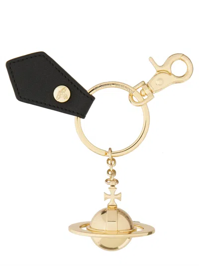 Vivienne Westwood Keychain "3d Orb" In Gold