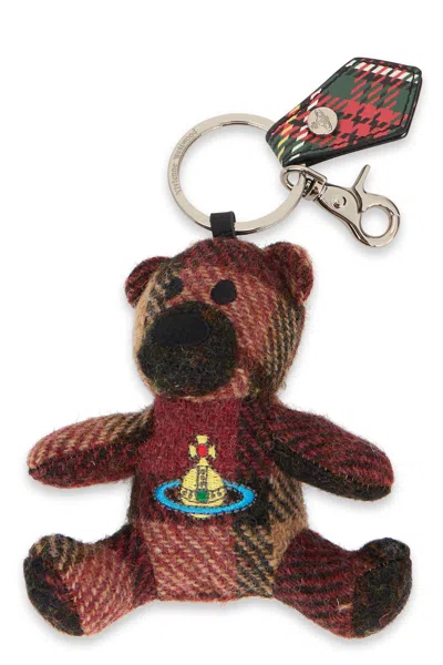 Vivienne Westwood Keychain In The Shape Of A Bear In Multi