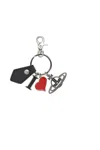 Vivienne Westwood Heart Charm Metal Keyring Accessory In Black