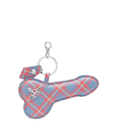 Vivienne Westwood Keyring Plaid Pattern Key Case In Multicolor