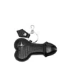 Vivienne Westwood Bell End Leather Keyring In Black
