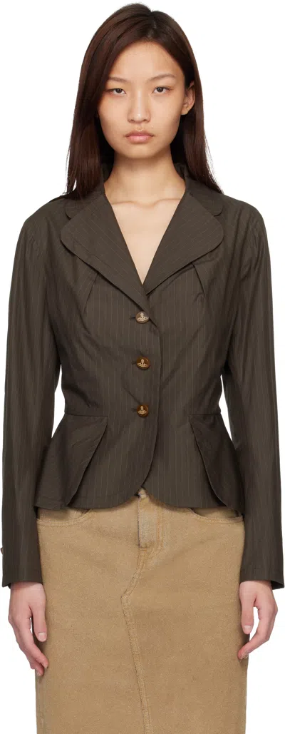 Vivienne Westwood Khaki Bettina Blazer In Brown