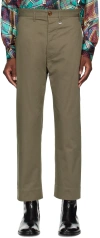Vivienne Westwood Khaki M Cropped Cruise Trousers In Aw24-khaki