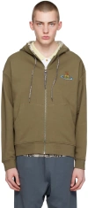 Vivienne Westwood Rugged Zipper Sweatshirt In Olive