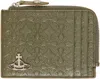 Vivienne Westwood Khaki Zip Card Holder In Ss25-m405