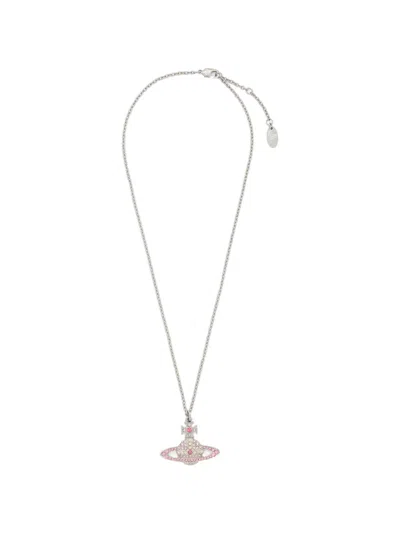 Vivienne Westwood Kika Orb Crystal Necklace In Silver
