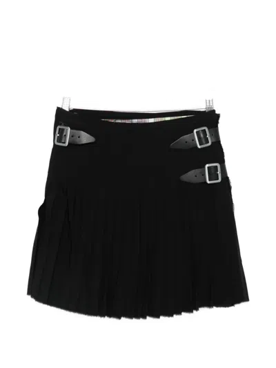 Vivienne Westwood Kilt Buckle Pleated Mini Skirt In Black