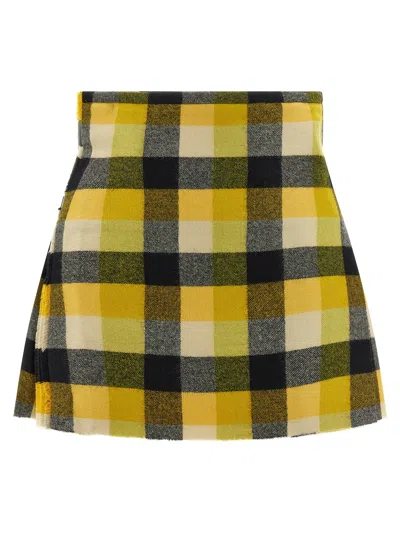 VIVIENNE WESTWOOD KILT SKIRT SKIRTS YELLOW