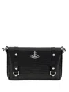 Vivienne Westwood Kimmy Crocodile-effect Cross Body Bag In Black