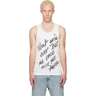Vivienne Westwood ホワイト 'kiss Me Twice' タンクトップ In White
