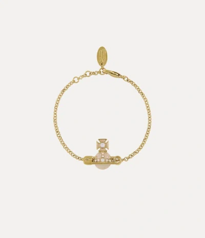 Vivienne Westwood Kitty Bracelet Gold-white-opal-crystal-powder-blue-enamel-cream Gold-white-opal-crystal-powder-blue-