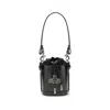 Vivienne Westwood Structured Bucket Bag With Drawstring Closure In Black