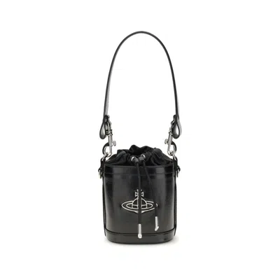 Vivienne Westwood Kitty Bucket Women's Bag In Black