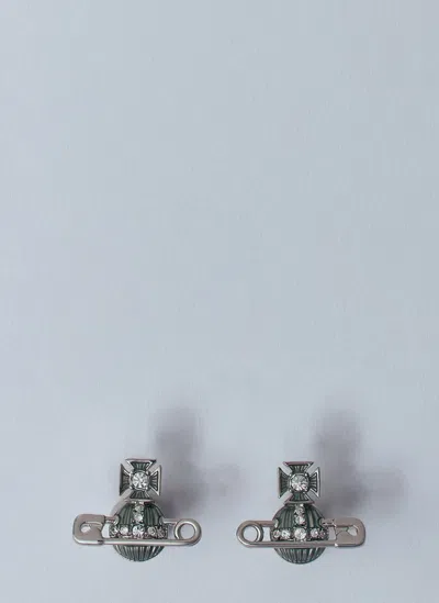 Vivienne Westwood Kitty Earrings In Silver
