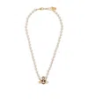 Vivienne Westwood Kitty Pearl Necklace In Yellow