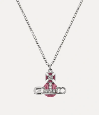 Vivienne Westwood Kitty Pendant Necklace Platinum-white-crystal-light-rose-enamel Platinum-white-crystal-light-rose-en