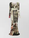 Vivienne Westwood Saloon Maxi Dress In Brown