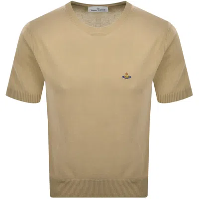 Vivienne Westwood Knit Alex T Shirt Beige In Neutral