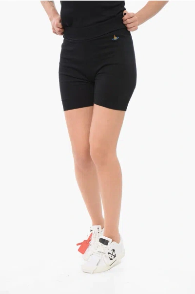 VIVIENNE WESTWOOD KNITTED BEA SHORTS WITH EMBROIDERED LOGO