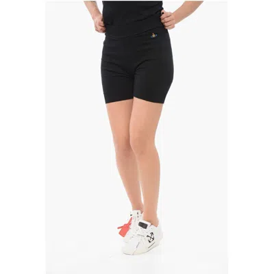 Vivienne Westwood Knitted Bea Shorts With Embroidered Logo In Black