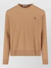 Vivienne Westwood Knitted Crew Neck Sweater Long Sleeves In Brown