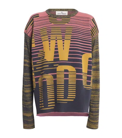 Vivienne Westwood Knitted Logo Sweatshirt In Multi