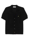 Vivienne Westwood Black Cotton Polo Cardigan In Black