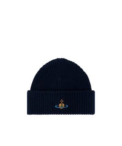 Vivienne Westwood Knitted Small Round Hat In Black