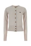 Vivienne Westwood Orb-embellished Virgin-wool Cardigan In Gray