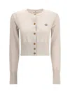 Vivienne Westwood White Cotton Cardigan In Neutral
