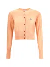 Vivienne Westwood Cropped Bea Cardigan In Orange