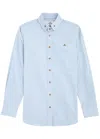 Vivienne Westwood Krall Logo-embroidered Cotton Shirt In Blue