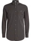 Vivienne Westwood Striped Shirt With Button-down Collar And Cuffs In Grey