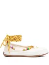 Vivienne Westwood Lace-up Ballerina Sneakers In Neutrals