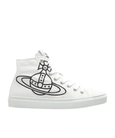VIVIENNE WESTWOOD ORB-LOGO HIGH-TOP TRAINERS