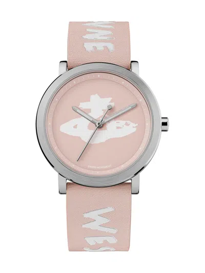 Vivienne Westwood Ladbroke Orb Logo 35mm Quartz Watch In Pink
