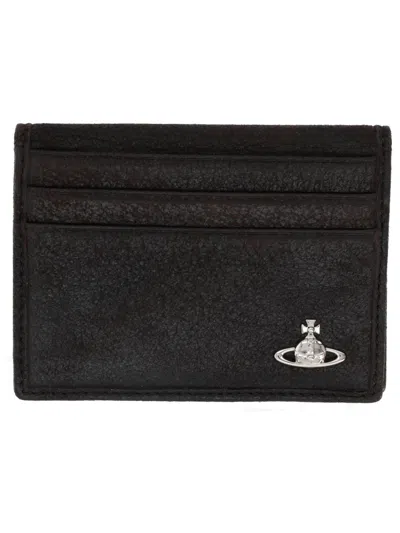 Vivienne Westwood Lamb Leather Wallet In Brown
