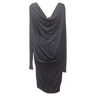 Pre-owned Vivienne Westwood Lamé Dress Size M In Black