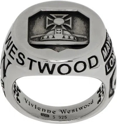 Vivienne Westwood Lancelot Chevalier Ring In Metallic